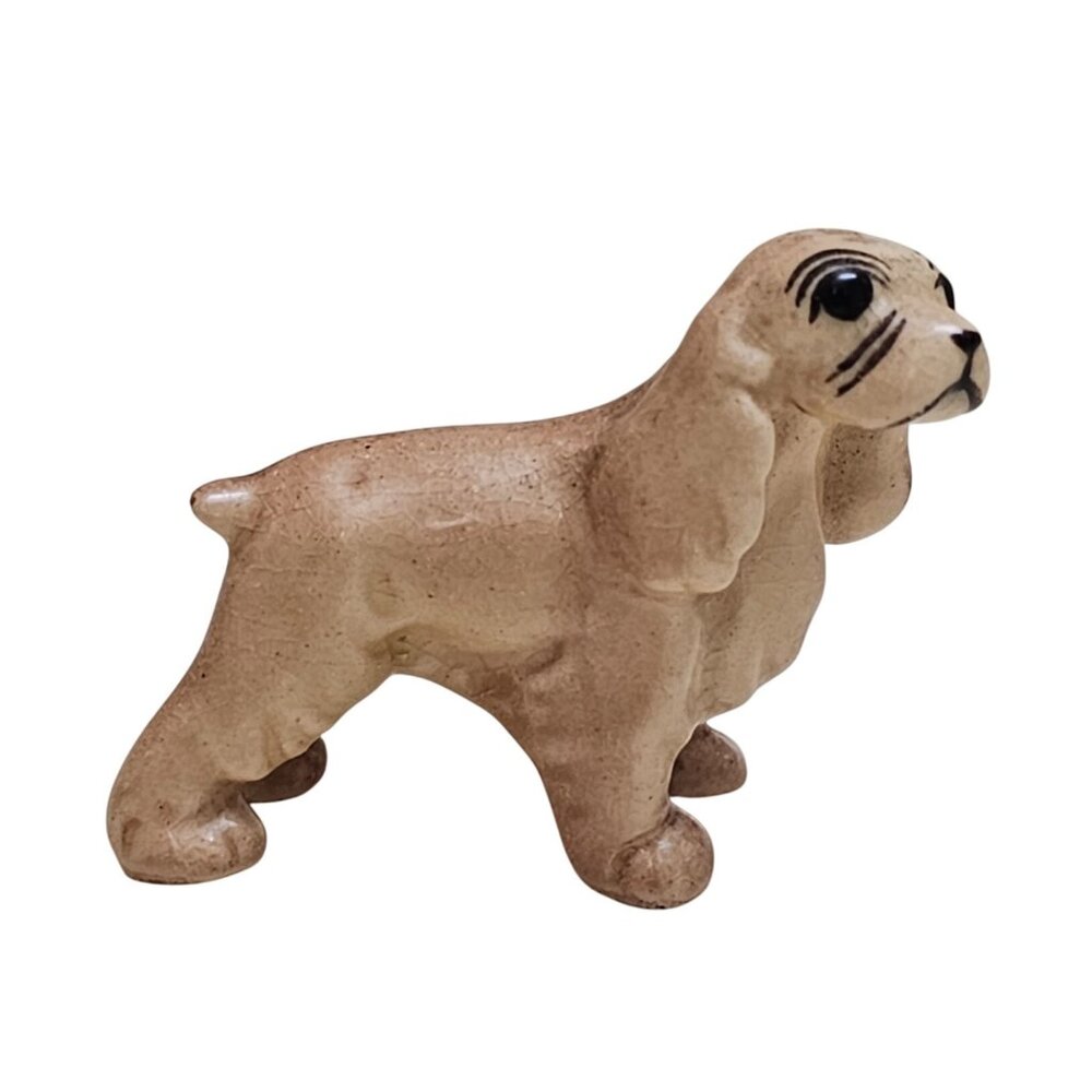 Hagen Renaker Vintage Miniature Cocker Spaniel Figurine Buff Color Standing